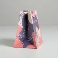 Пакет подарочный ламинированный квадратный, упаковка, &laquo;Thank you&raquo;, 14 х 14 х 9 см