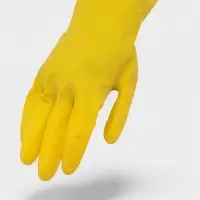 Перчатки хозяйственные Доляна, 2 пары, размер M, ХБ напыление, латексные, жёлтые