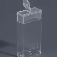 Органайзер для хранения мелочей, 64 баночки, 13&times;22&times;5 см, с наклейками, прозрачный