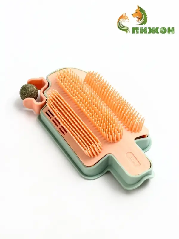 Игрушка-чесалка для кошек с кошачьей мятой, 16 см, розовая