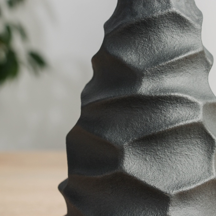 Керамическая ваза декоративная настольная «Майлз», для цветов, сухоцветов, d-5 см, 24.5×11 см, чёрный Керамическая ваза декоративная настольная «Майлз», для цветов, сухоцветов, d-5 см, 24.5×11 см, чёрный