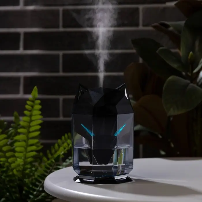 Увлажнитель воздуха Luazon HM-12 &laquo;Волк&raquo;, ультразвуковой, 650 мл, 2 Вт, погружной, USB, чёрный