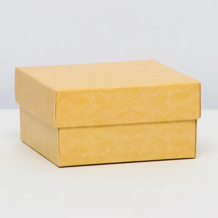 Коробка подарочная складная, упаковка, крышка - дно, крафт, 10×10×5 см Коробка подарочная складная, упаковка, крышка - дно, крафт, 10×10×5 см