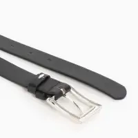 Ремень женский, 110&times;2.3 см, классическая пряжка металл, серебристая, чёрный