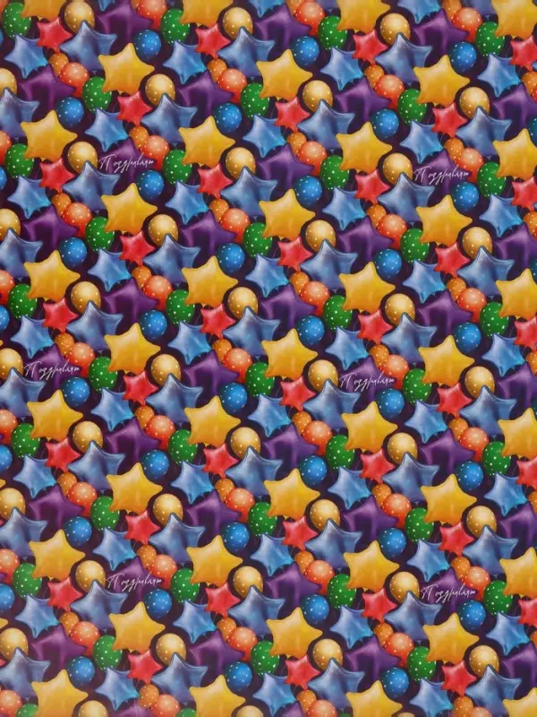 Бумага упаковочная глянцевая &laquo;Воздушные шары&raquo;, 70&times;100 см