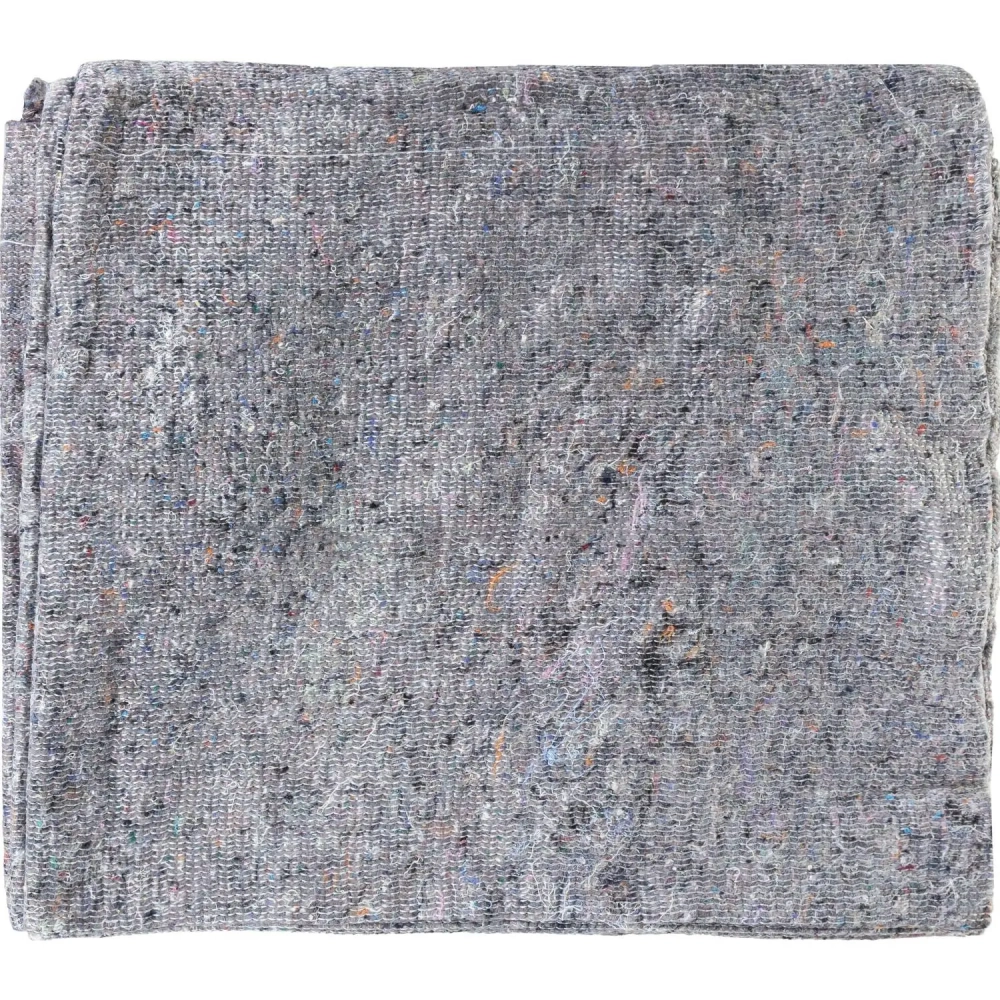 Тряпка для пола нетканое регенерир. прошивное полотно серое 80х100см 5шт/уп