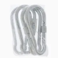 Карабин монтажный с фиксатором ТУНДРА, DIN5299D, 12&times;140 мм, 4 шт.