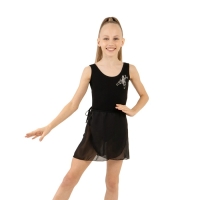 Юбка с запахом для гимнастики и танцев Grace Dance, р. 38-40, цвет чёрный
