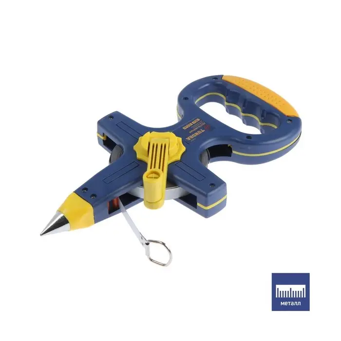 Рулетка геодезическая ТУНДРА, металлическая лента, 30 м &times; 12.5 мм