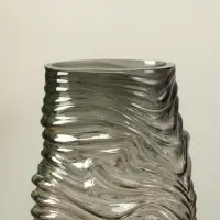 Ваза для цветов &laquo;Ванесса&raquo;, полосы, 30&times;12 см, стекло, серая