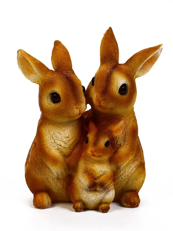 Фигура садовая  26*17*13 см  "Семья зайцев"