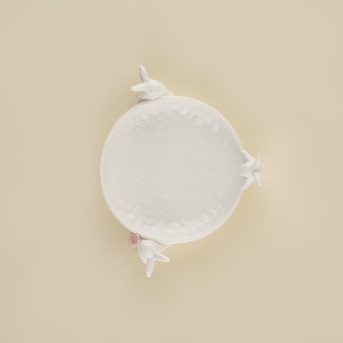 Блюдо для подачи фарфоровое SL Home «Лесные кролики», 19,5×15,3×7,5 см, цвет белый Блюдо для подачи фарфоровое SL Home «Лесные кролики», 19,5×15,3×7,5 см, цвет белый
