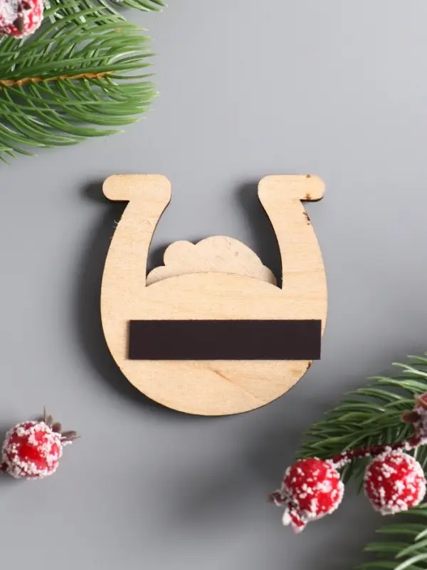 Магнит новогодний 3D «Удачи», размер магнита 6×6.5 см