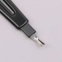 Пилка-триммер металлическая для ногтей, 19 см, с защитным колпачком, чёрная