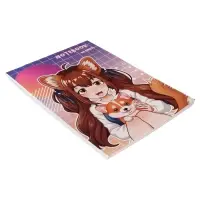 Блокнот А5, 40 листов в клетку на скрепке "Модно", обложка мелованный картон, блок офсет, МИКС