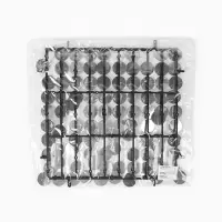 Панель с пайетками для фотозоны, круглые, 30&times;30 см, серебристая