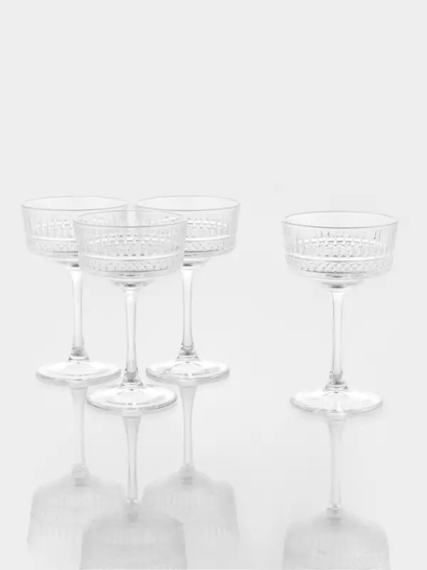 Набор фужеров для шампанского Paşabah&ccedil;e Elysia, 260 мл, 4 шт., стекло, прозрачный