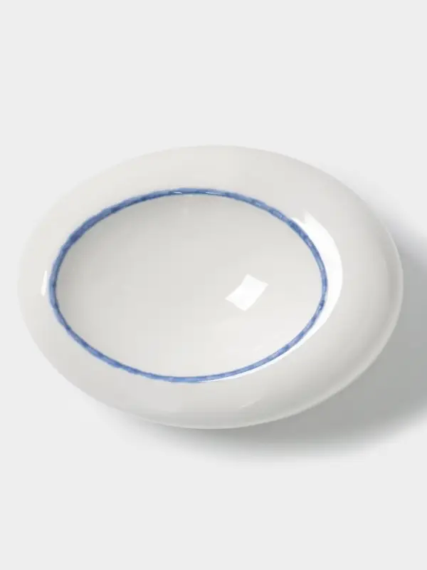 Блюдо сервировочное Magistro Blue Lagoon, 20&times;14.8&times;8.5 см, фарфор, белое