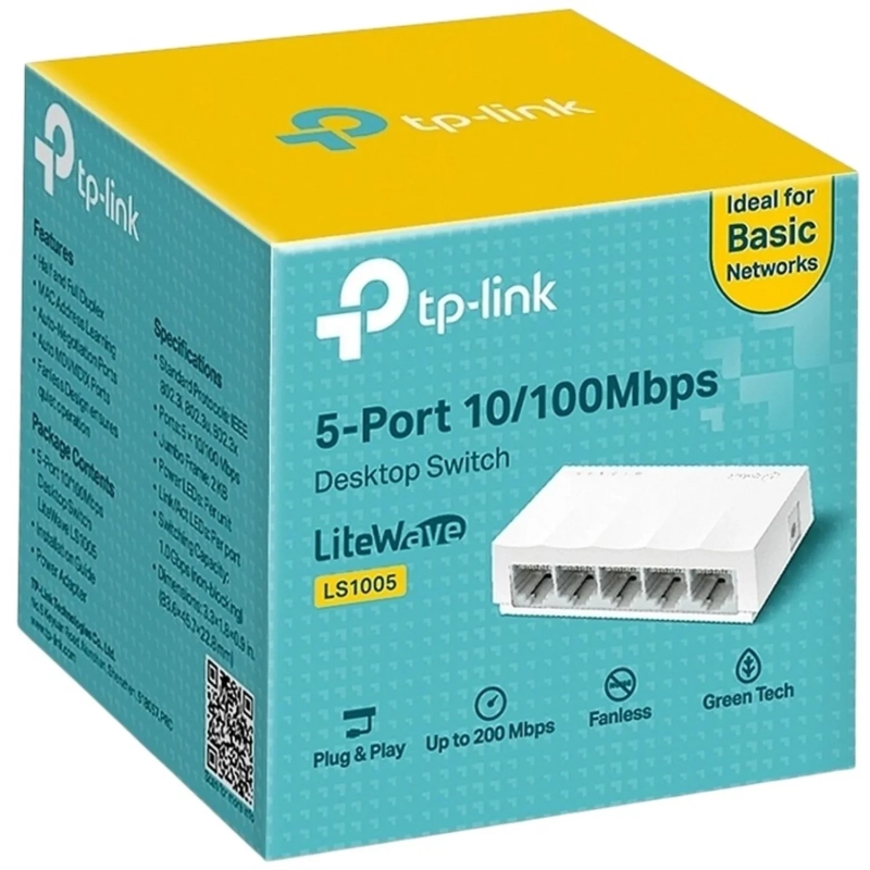 Коммутатор TP-Link LS1005 10/100Mb неуправляемый