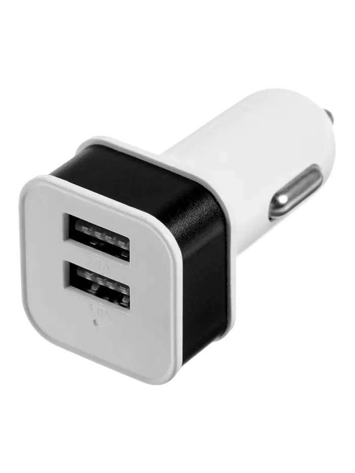 Автомобильное зарядное устройство, 2 USB, 2.1 А/1 А, МИКС