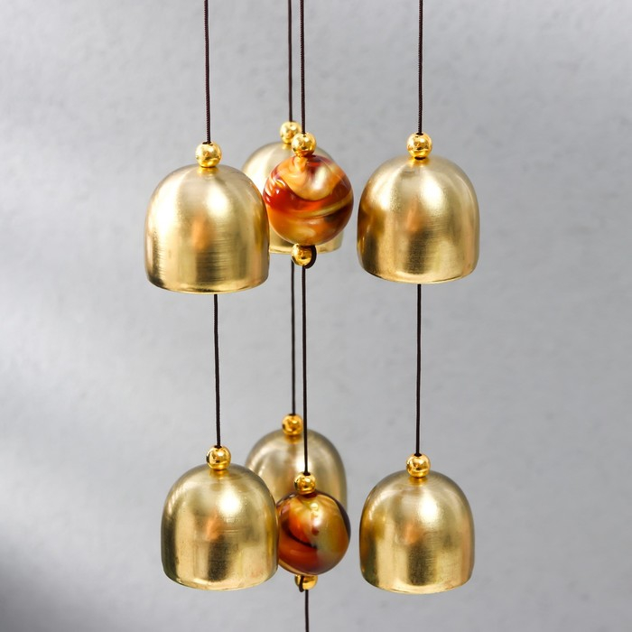 Музыка ветра металл Музыка ветра металл "Китайская монета Инь-ян" 7 колокольчиков 47х6 см