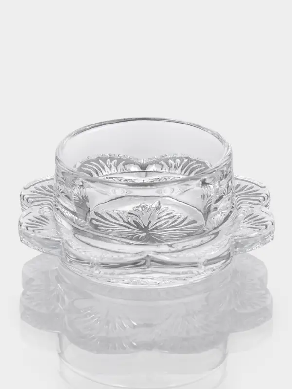 Икорница с крышкой  Икорница с крышкой "Цветок" 9х9х8,5 см, прозрачный