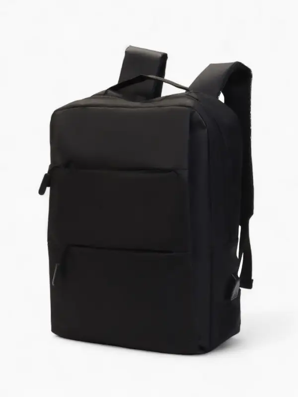 Рюкзак для ноутбука, городской, с USB, ручная кладь, 30&times;12&times;43 см, чёрный