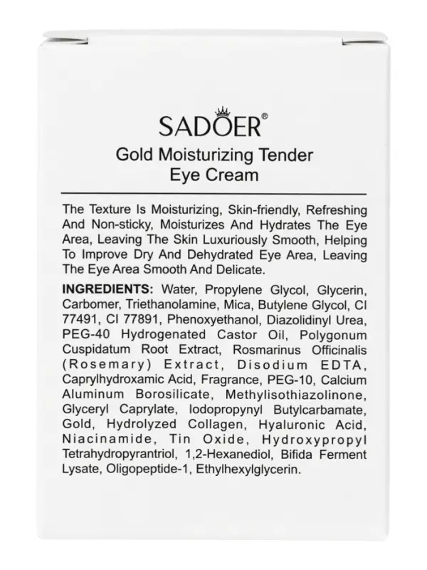 Крем для глаз капсульный питательный SADOER с золотом, против отёчности и морщин, 60 г