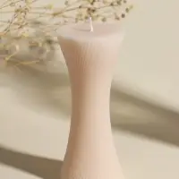 Свеча интерьерная "Талия" нежно-розовая 5,8х5,8х13,2 см