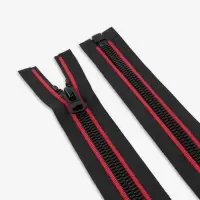 Молния &laquo;Трактор&raquo;, №8, разъёмная, замок автомат, 80 см, чёрная, красная