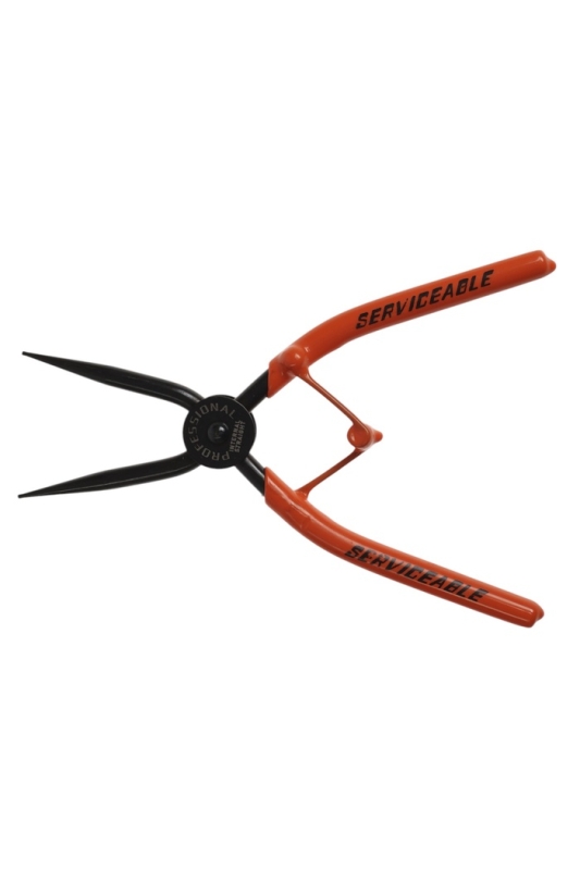 Съемник внутренних стопорных колец ТУНДРА, удлиненные прямые губки на сжим, 190 мм Съемник внутренних стопорных колец ТУНДРА, удлиненные прямые губки на сжим, 190 мм