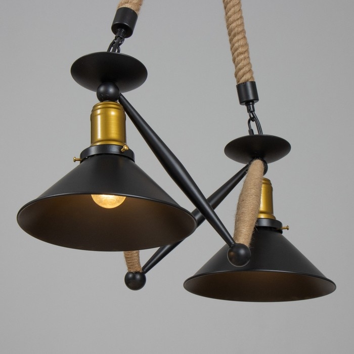 Люстра Люстра "Майди" 2хЕ27 черный 55х22х61см BayerLux