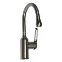 Смеситель для кухни ZEIN Z3740, &laquo;капелька&raquo;, однорычажный, высота излива 13 см, графит