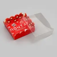 Коробка для печенья, «Новогодняя почта», 7×7×3 см, Новый год