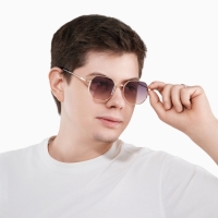 Очки солнцезащитные uv 400, дужка 12.8 см, ширина 12.8 см, линза 4.6×5.4 см