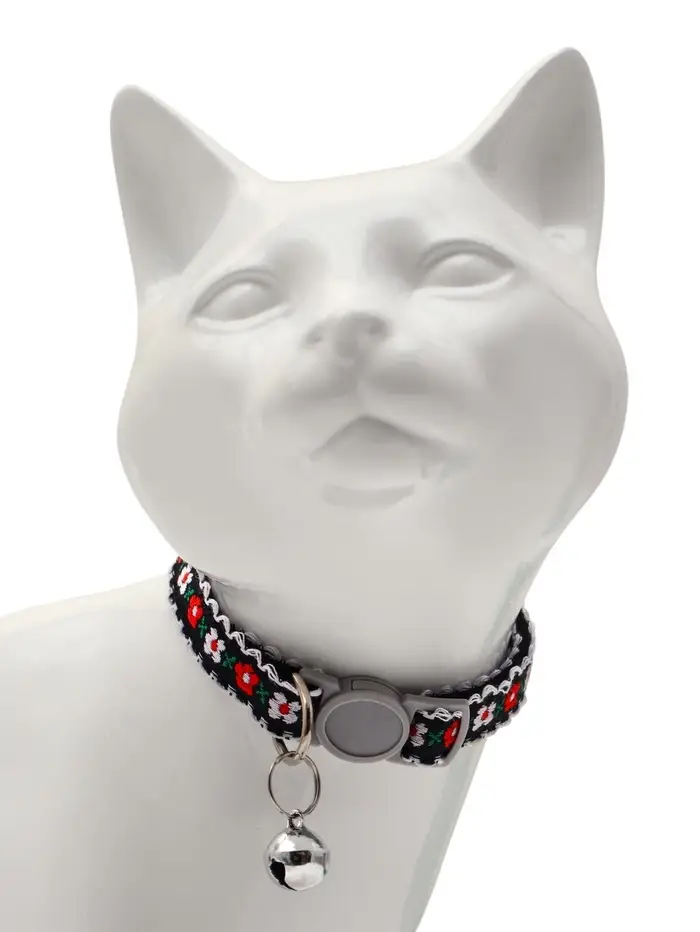 Набор ошейников для кошек &laquo;По-полюшку&raquo;, 30&times;1 см, оранжевый, чёрный