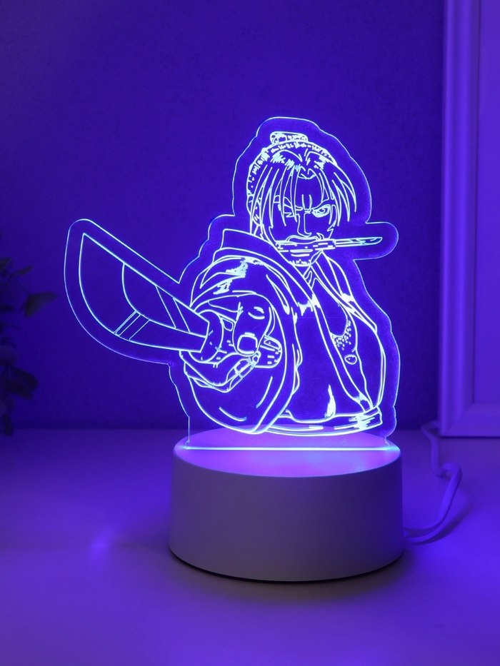 Светильник "Аниме. Воин" LED RGB от сети RISALUX 9,5х14,9х16 см