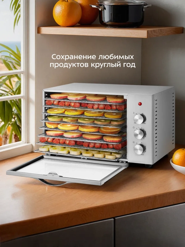 Сушилка для овощей и фруктов с УФ-лампой КТ-1985 - 620 Вт