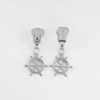 Бегунок для молнии &laquo;Трактор&raquo;, №5, &laquo;Штурвал&raquo;, 10 шт., цвет никель