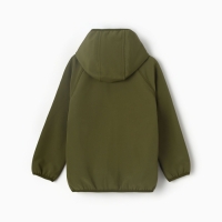 Ветровка демисезонная для мальчиков MINAKU из Softshell на флисе, непромокаемая, оливковый, рост 122 см