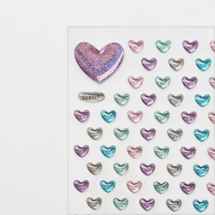 Серьги «Наклейки» любовь, сердечки, цветные Серьги «Наклейки» любовь, сердечки, цветные