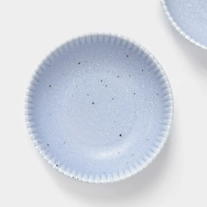 Тарелки глубокие Доляна &laquo;Коралл&raquo;, 700 мл, d=18.2 см, набор 2 шт., фарфор, голубые