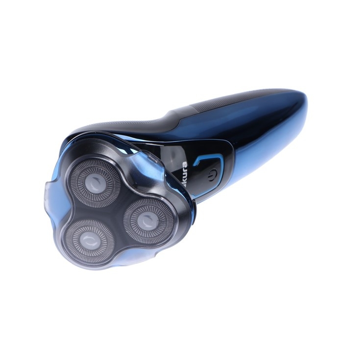 Электробритва Sakura SA-5420BL,3 Вт, роторная, 3 головки, сухое/влажное бритьё, триммер, АКБ Электробритва Sakura SA-5420BL,3 Вт, роторная, 3 головки, сухое/влажное бритьё, триммер, АКБ