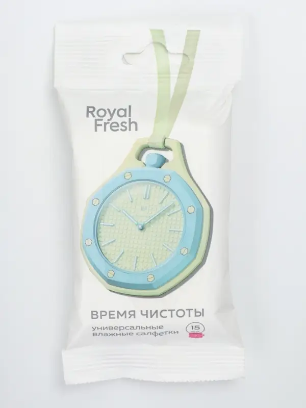 Салфетки влажные универсальные Fresh Royal, 15 шт.