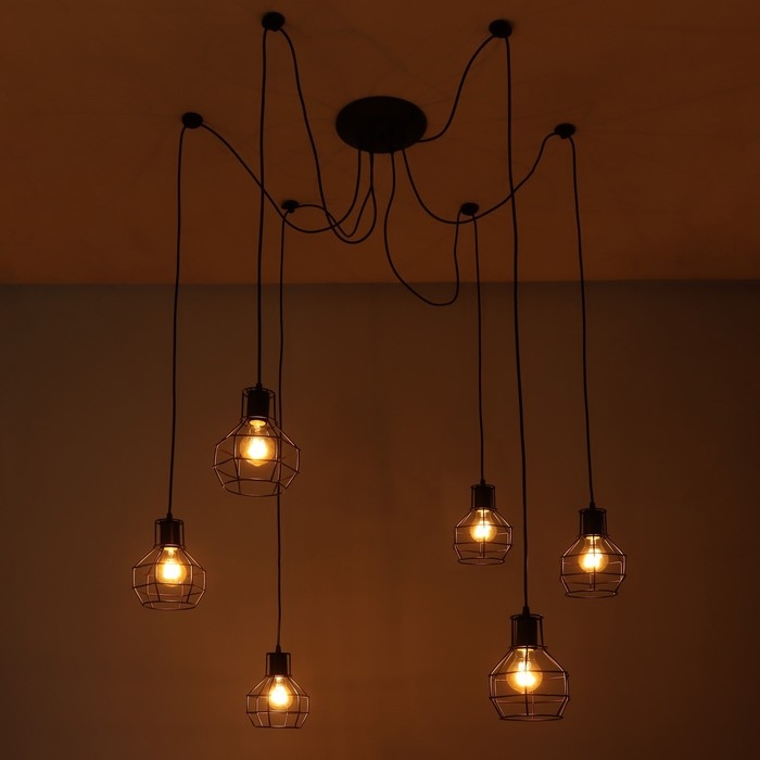 Светильник 2542/6 E27 40Вт черный