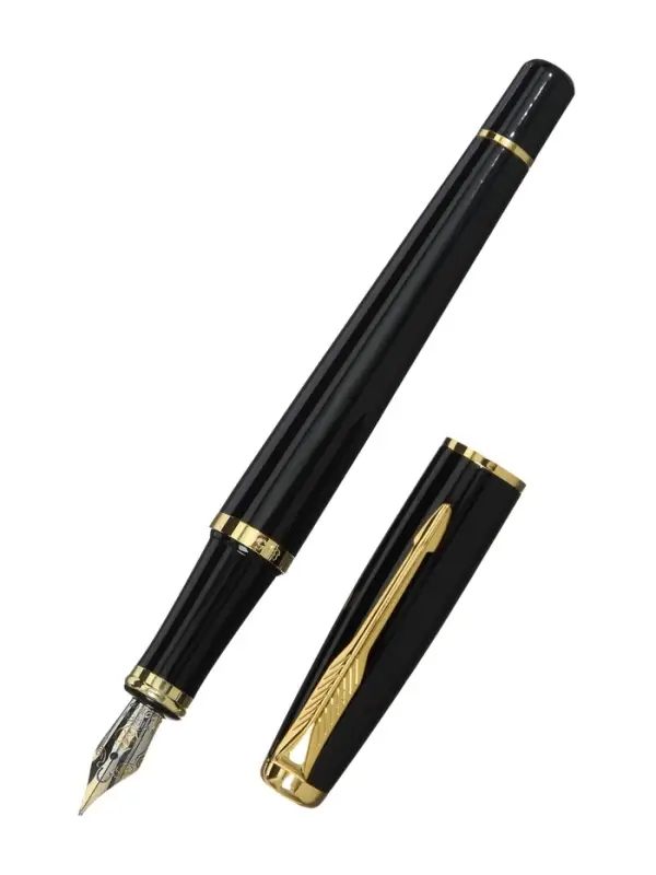 Ручка подарочная Calligrata. VIP, перьевая, в футляре кожзам, корпус чёрный