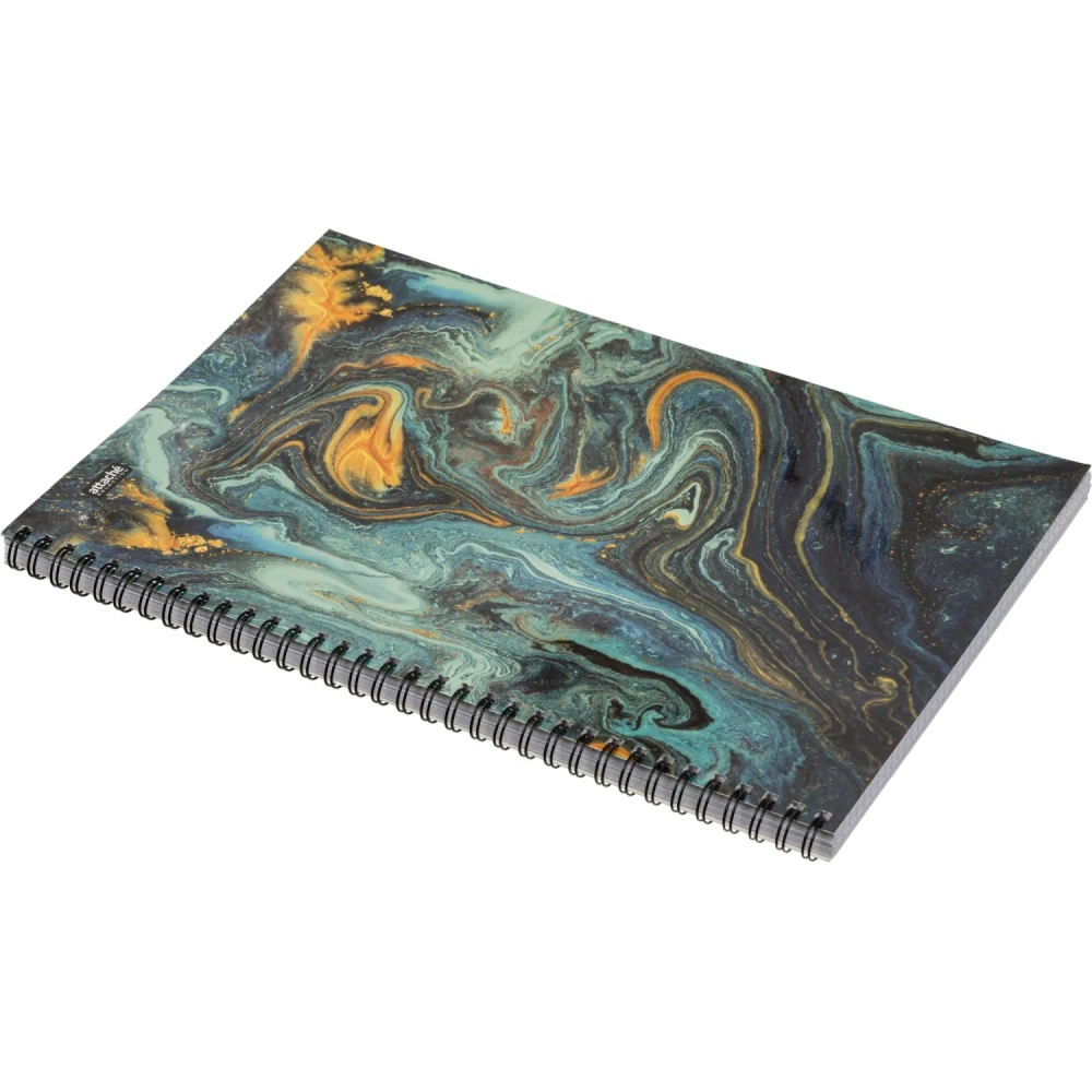 Бизнес-тетрадь А4,96л,кл,греб,ламин.обл. Attache Selection FluidБирюзовый