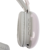 Наушники полноразмерные Mybit W-33, RGB подсветка, BT5.3, 800 мАч, Type-C, белые