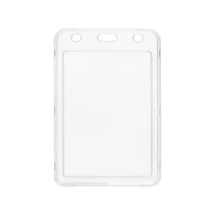 Бейдж вертикальный, внешний размер 132×89 мм, внутренний размер 105×74 мм, пластик прозрачный Бейдж вертикальный, внешний размер 132×89 мм, внутренний размер 105×74 мм, пластик прозрачный