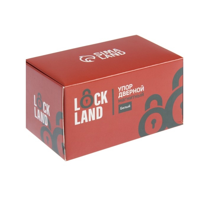 Упор дверной магнитный LOCKLAND, цвет белый Упор дверной магнитный LOCKLAND, цвет белый